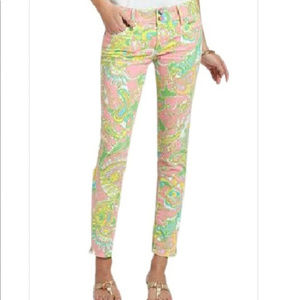 Lilly Pulitzer Worth Skinny Mini cropped jean sz 6